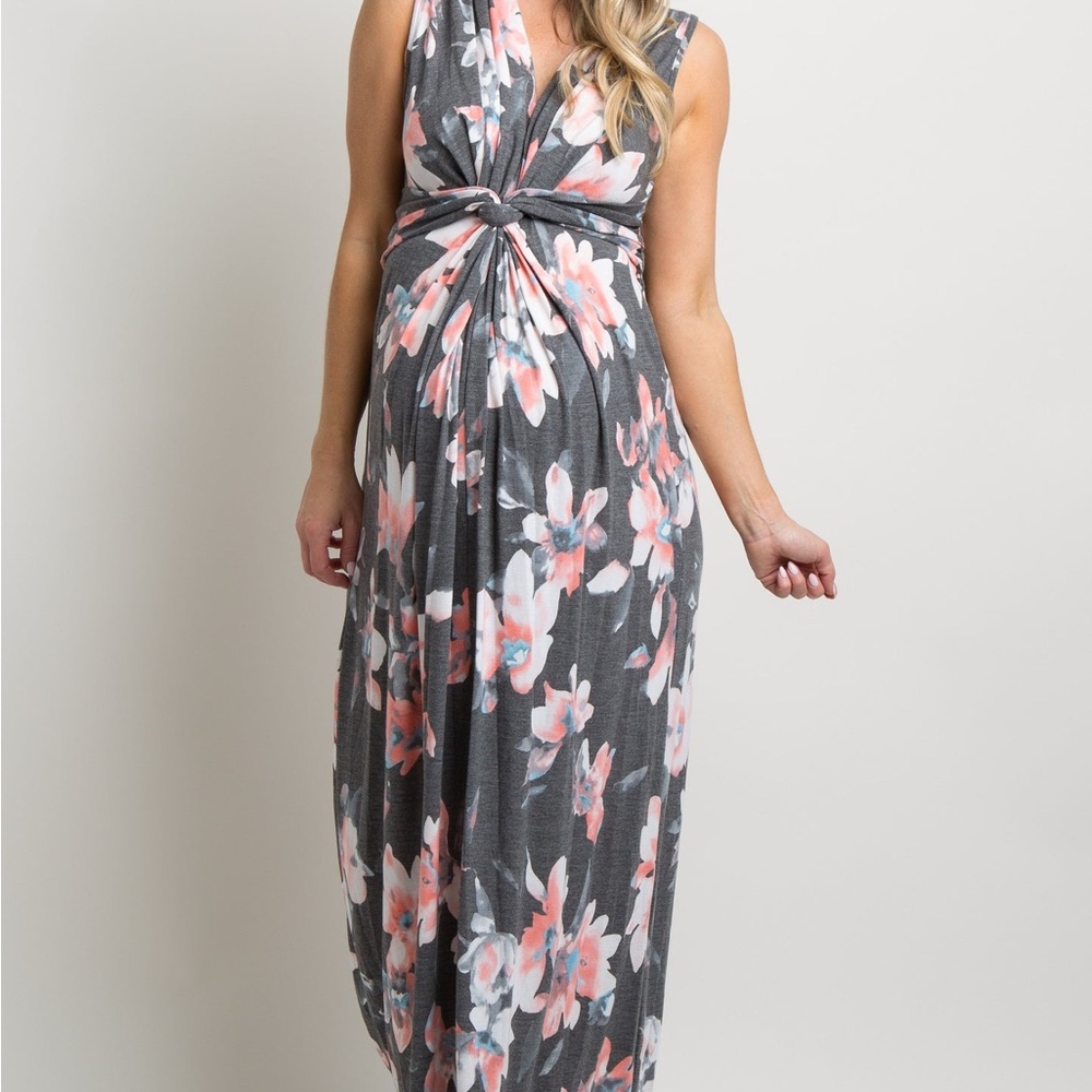 Pinkblush Floral Maternity Maxi Dress